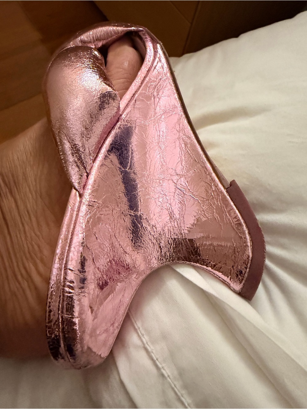 Cult Gaia Metallic Pink Knotted Slide Mule SOLD OUT EVERYWHERE! - Picture 7 of 13